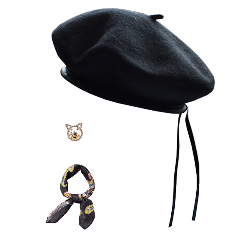 DOUBCHOW Women's Wool PU Leather Trimmed Army French Berets Hat with Brooch Scarf Set 2020 Maiden Baret Beanie Cap, Yellow
DOUBCHOW Women's Wool PU Leather Trimmed Army French Berets Hat with Brooch Scarf Set 2020 Maiden Baret Beanie Cap, Yellow