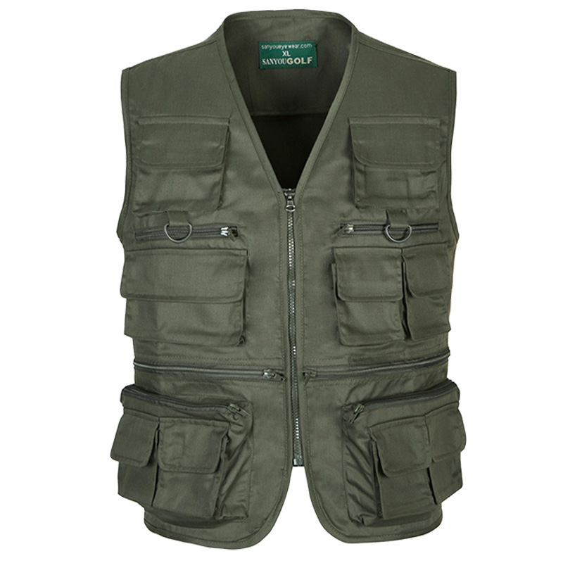 Men Big Size Summer Shooting Waistcoats Brand Multi-Pocket Photographer Reporter Work Vest Tactical Middle Age Men Cargo Vest, Army green
Men Big Size Summer Shooting Waistcoats Brand Multi-Pocket Photographer Reporter Work Vest Tactical Middle Age Men Cargo Vest, Army green
