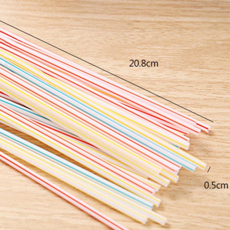 100pcsbag Disposable Plastic Drinking Straws 20805cm Multicolor Bendy Drink Straw For Party Bar Pub Club Restaurant2201571