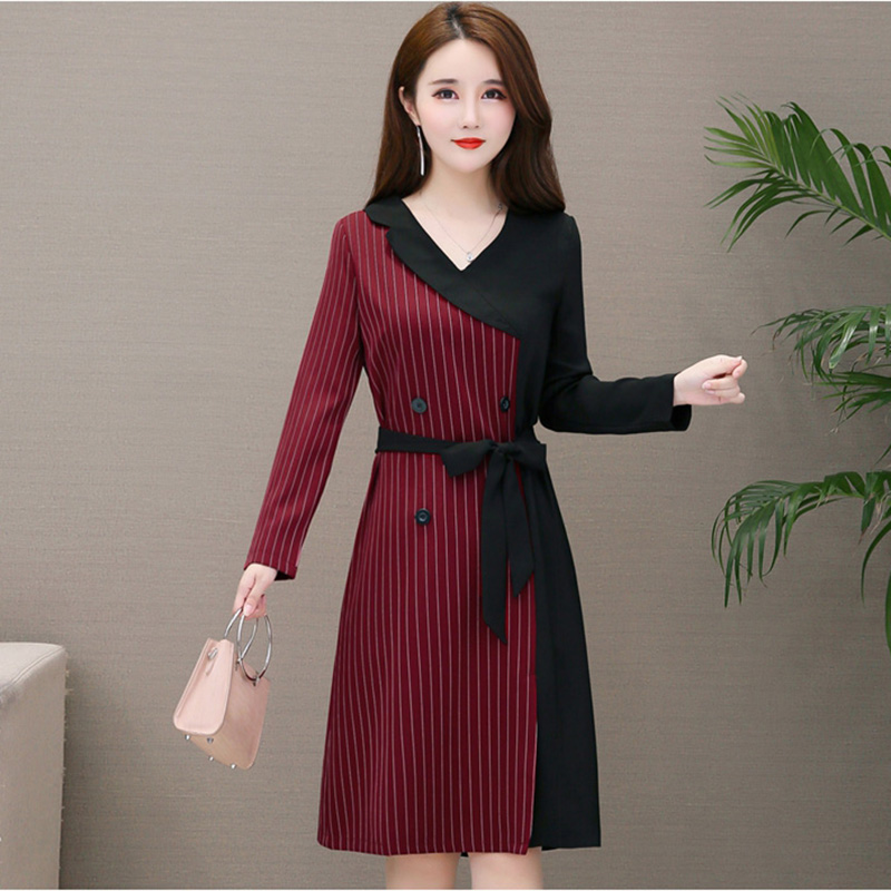 Mujer Vestidos Fashion Autumn Dress Women 2020 Long-sleeved Large Size Autumn V-neck Pullover Straight Dress Female Zipper E238, Red
Mujer Vestidos Fashion Autumn Dress Women 2020 Long-sleeved Large Size Autumn V-neck Pullover Straight Dress Female Zipper E238, Red