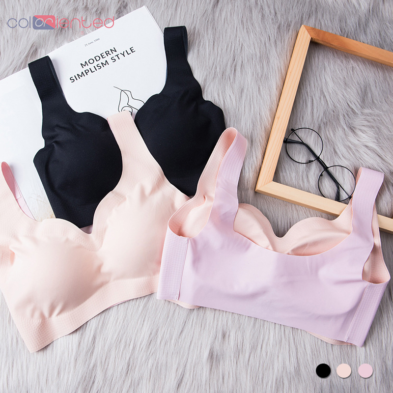 COLORIENTED Comfortable Sleeping No Trace Pure color Underwear Anti Wrinkle Wire Free Sport Vest Bra Temperament Elegant Bra 130, Black
COLORIENTED Comfortable Sleeping No Trace Pure color Underwear Anti Wrinkle Wire Free Sport Vest Bra Temperament Elegant Bra 130, Black