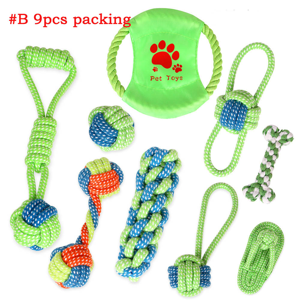 Pets dog Cotton Chews Knot Toys colorful Durable Braided Bone Rope Combination Suit Funny cat
Pets dog Cotton Chews Knot Toys colorful Durable Braided Bone Rope Combination Suit Funny cat