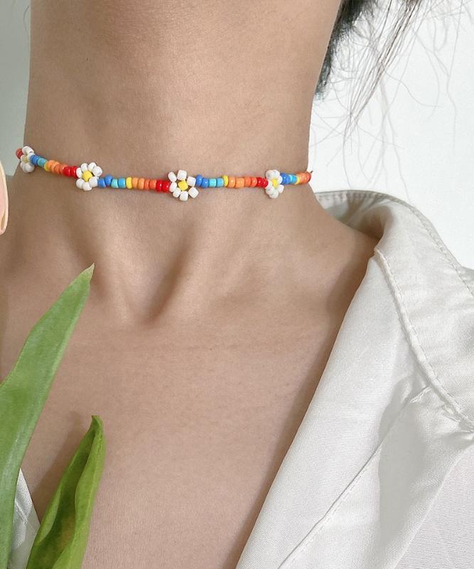 Cute Rainbow Flower Beads Necklace Anklets Bracelets Colorful Flowers Beaded Chain Necklaces for Women halloween Jewelry gift
Cute Rainbow Flower Beads Necklace Anklets Bracelets Colorful Flowers Beaded Chain Necklaces for Women halloween Jewelry gift