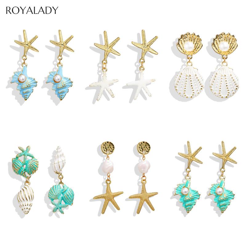 Bohemian New Sea Shell Starfish Earrings For Women Summer Beach Pearl Dangle Earrings For Women Brincos Ladies Statement Jewelry
Bohemian New Sea Shell Starfish Earrings For Women Summer Beach Pearl Dangle Earrings For Women Brincos Ladies Statement Jewelry