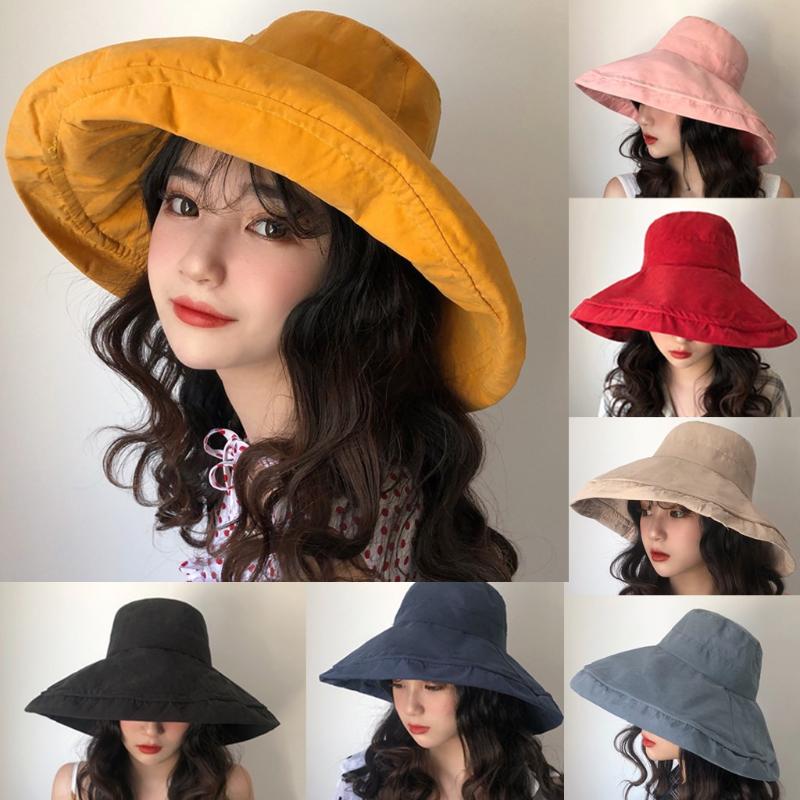 Summer Fashion Lady Foldable Bucket Hat Casual Cap Elegant Women Pure Color Wide Beach Soild Hat Casual Sunscreen Protective, Black
Summer Fashion Lady Foldable Bucket Hat Casual Cap Elegant Women Pure Color Wide Beach Soild Hat Casual Sunscreen Protective, Black