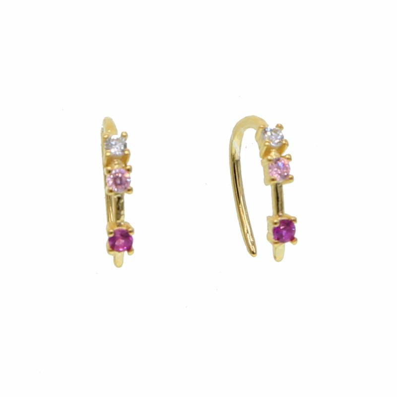 Stud Arrived Real 925 Sterling Silver Pink Pinky White Cz Earring Simple Three Stone Horn Minimal Minimalist Tiny Jewelry
Stud Arrived Real 925 Sterling Silver Pink Pinky White Cz Earring Simple Three Stone Horn Minimal Minimalist Tiny Jewelry