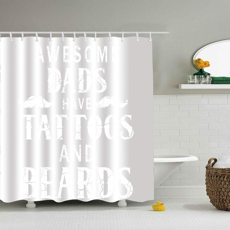 Awesome Dads Tattoos Beards Print Bath Shower Curtain Fabric Bathroom Decor with Hooks
Awesome Dads Tattoos Beards Print Bath Shower Curtain Fabric Bathroom Decor with Hooks