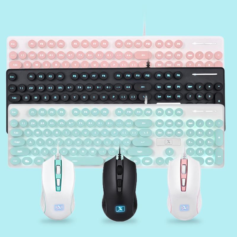 New Punk Usb Wired Keyboard And Mouse Set Round Key Cap For PC Computer Stylish Mechanical Texture Gaming Mouse And Keyboard Set
New Punk Usb Wired Keyboard And Mouse Set Round Key Cap For PC Computer Stylish Mechanical Texture Gaming Mouse And Keyboard Set
