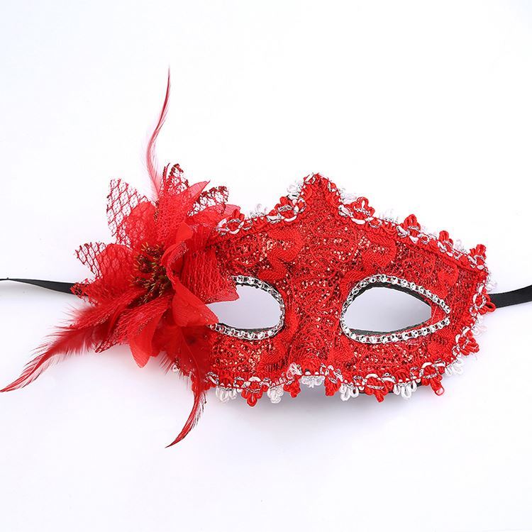 Halloween Makeup Dance Party Dragon Princess Half Face Party Mask Lace Leather Flower Eye Mask, Beige 
Halloween Makeup Dance Party Dragon Princess Half Face Party Mask Lace Leather Flower Eye Mask, Beige