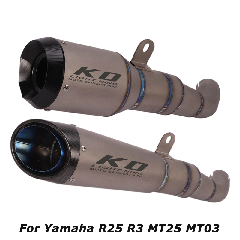 For R25 R3 MT25 MT03 Motorcycle Titanium System Exhaust Muffler Tips Escape Pipe Mid Tail Link Pipe
For R25 R3 MT25 MT03 Motorcycle Titanium System Exhaust Muffler Tips Escape Pipe Mid Tail Link Pipe