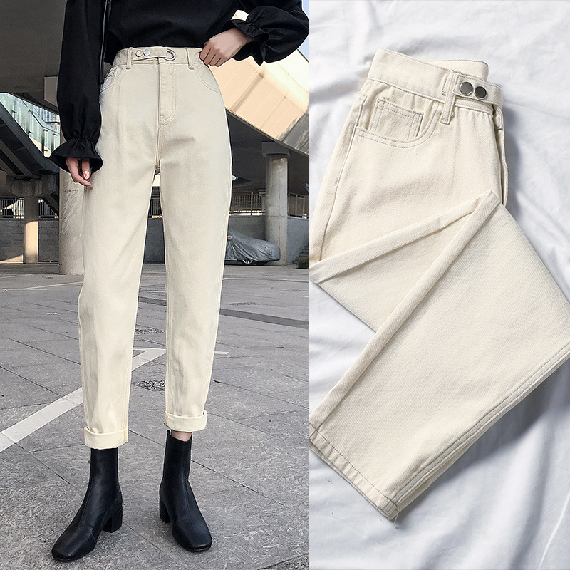 2020 Women Autumn High Waist Mom Jeans Fashion Blue Loose Harem Boyfriend Jeans For Women Casual Korean Style Ankle-Length Pants, Black
2020 Women Autumn High Waist Mom Jeans Fashion Blue Loose Harem Boyfriend Jeans For Women Casual Korean Style Ankle-Length Pants, Black