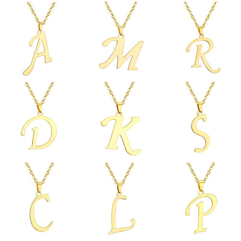 ASONSTEEL 26 Letter Necklaces Stainless Steel Gold/Silver Color Choker Initial Pendant Necklace Women Alphabet Chains Jewelry
ASONSTEEL 26 Letter Necklaces Stainless Steel Gold/Silver Color Choker Initial Pendant Necklace Women Alphabet Chains Jewelry