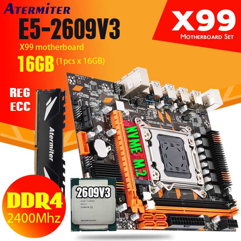 Mini X99 DDR4 DIMM motherboard combos Xeon E5 2609 V3 LGA2011-3 CPU 1 * 16GB = 16GB PC4 RAM 2400MHz REG ECC memory 2609V3
Mini X99 DDR4 DIMM motherboard combos Xeon E5 2609 V3 LGA2011-3 CPU 1 * 16GB = 16GB PC4 RAM 2400MHz REG ECC memory 2609V3