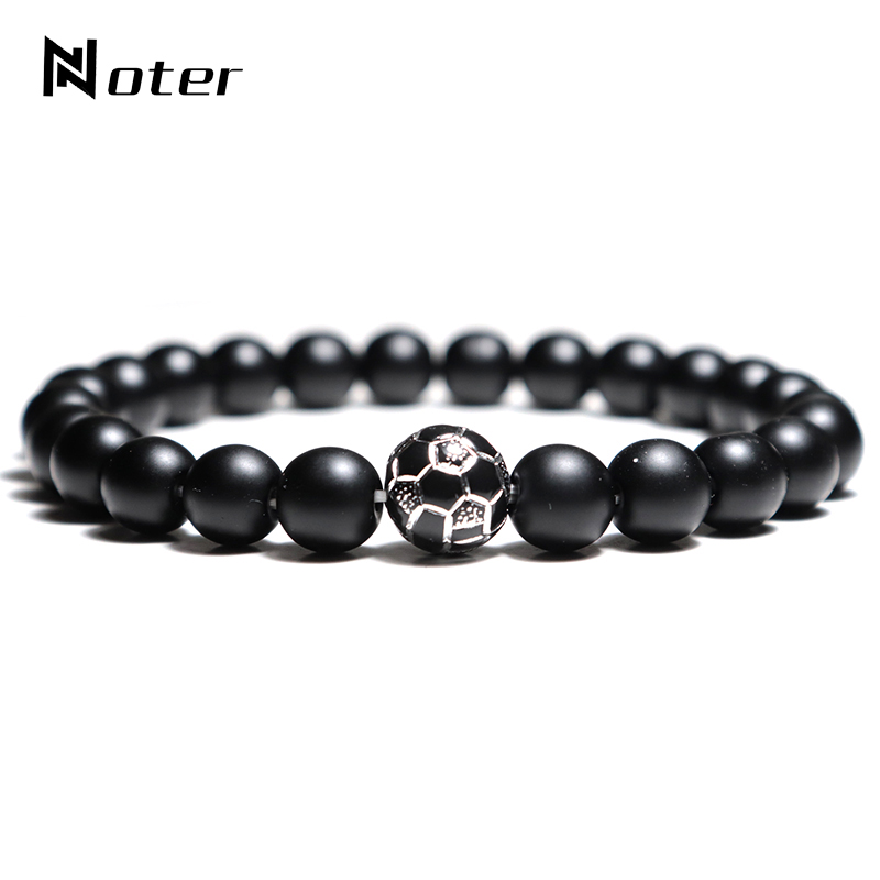 Noter Men Stone Bracelet Creative Football Strand Braslet Minimalist Onyx Beads Brazalete Homme Accessories Moda Masculina Gift
Noter Men Stone Bracelet Creative Football Strand Braslet Minimalist Onyx Beads Brazalete Homme Accessories Moda Masculina Gift
