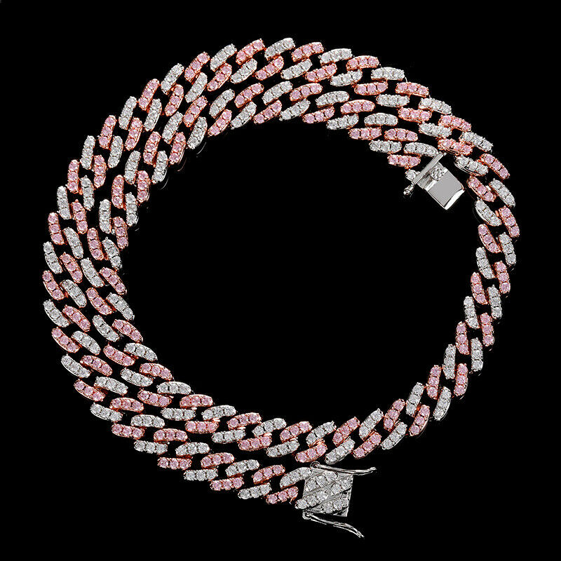 9mm Hiphop Cuban Chain Necklace Shining Zircon Bling 14k Gold Plated Copper Small Diamond Miami Cuban Link Chain16quot24quot