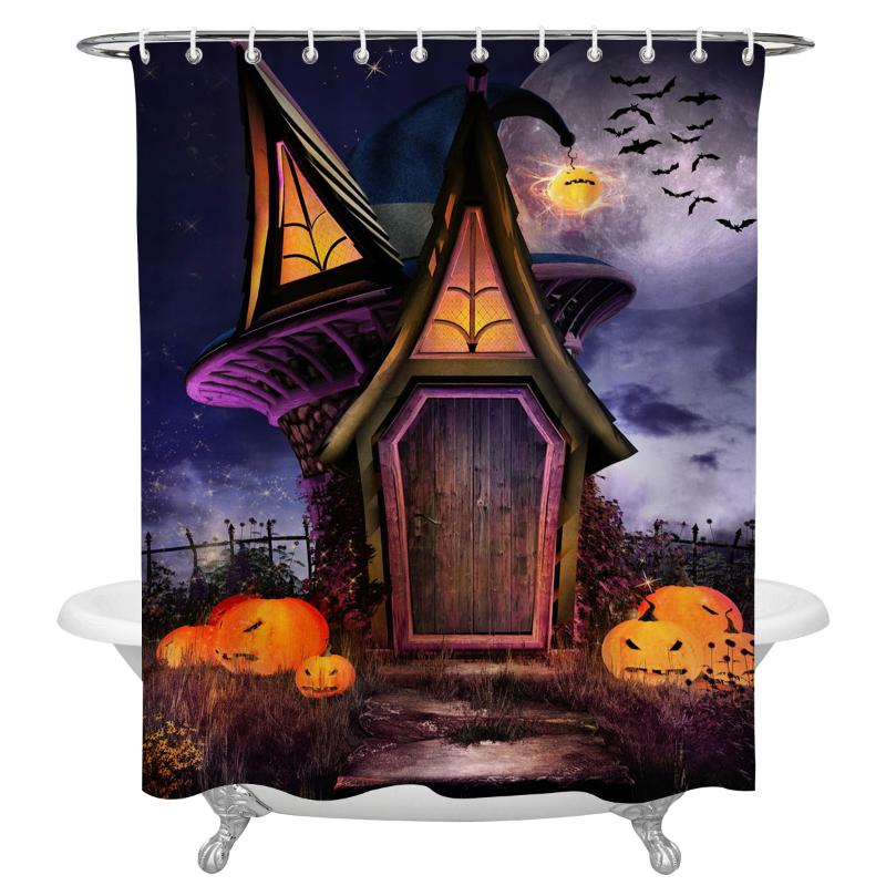 Halloween House Pumpkin Bat Hut Moon Waterproof Shower Curtain Home Hotel Bathroom Decor Accessories Polyester Shower Curtains
Halloween House Pumpkin Bat Hut Moon Waterproof Shower Curtain Home Hotel Bathroom Decor Accessories Polyester Shower Curtains
