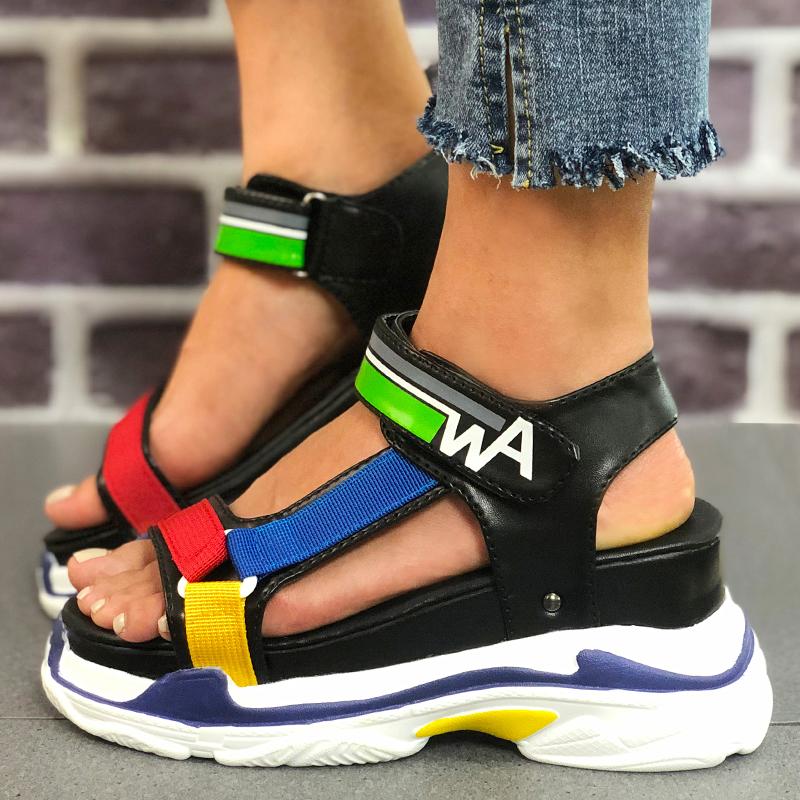 RIBETRINI Casual Flat Platform Shoes Ins Hot Sale Summer mixed-color Women Sandals 2020 High Wedges Beach Sandals, Multicolor
RIBETRINI Casual Flat Platform Shoes Ins Hot Sale Summer mixed-color Women Sandals 2020 High Wedges Beach Sandals, Multicolor