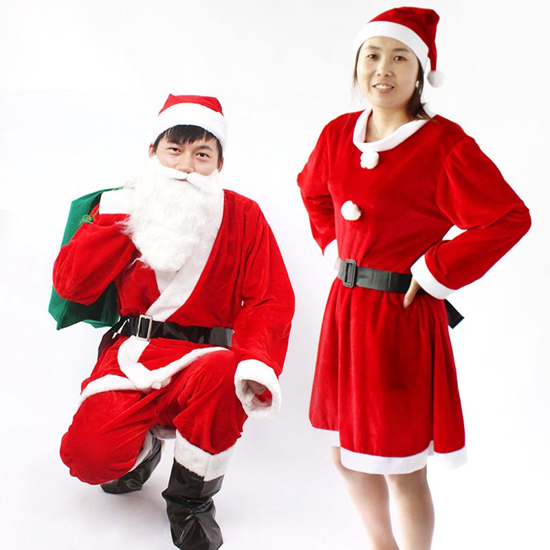 Christmas Decorations Santa Claus Costume Men And Women Children Dress Up Gold Velvet Clothes Show
Christmas Decorations Santa Claus Costume Men And Women Children Dress Up Gold Velvet Clothes Show