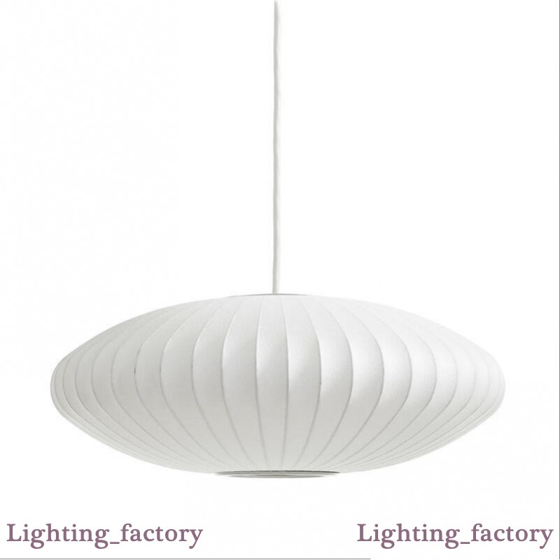 George Nelson Bubble Saucer Lamp E27 LED White Silk Pendant Light White Silk Flat Ball Pendant Lights Lamp White Silk hanging Lighting
George Nelson Bubble Saucer Lamp E27 LED White Silk Pendant Light White Silk Flat Ball Pendant Lights Lamp White Silk hanging Lighting