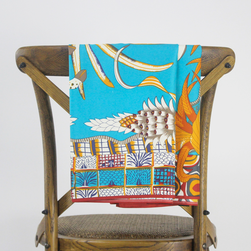 Hair Wrap Head Scarf 130 Sauqre Silk Scarf Top Animal Printed Bandana Retro Neck Foulard Femme Headwrap Versatile Accessory