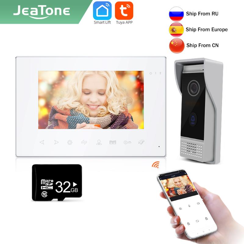 Jeatone Tuya smart 7 inch WIFI Video Intercom For Home Night Vision Device Doorbell Camera Monitor Door Station System Unit
Jeatone Tuya smart 7 inch WIFI Video Intercom For Home Night Vision Device Doorbell Camera Monitor Door Station System Unit