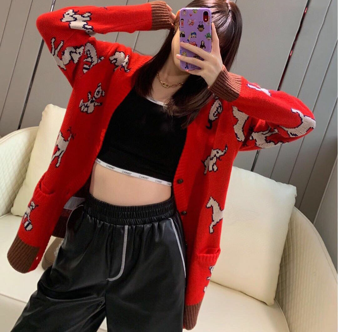 Mens Sweaters Fashion Animals Pattern Cardigan Trendy Womens Kintwear 2021 High Quality, Red
Mens Sweaters Fashion Animals Pattern Cardigan Trendy Womens Kintwear 2021 High Quality, Red