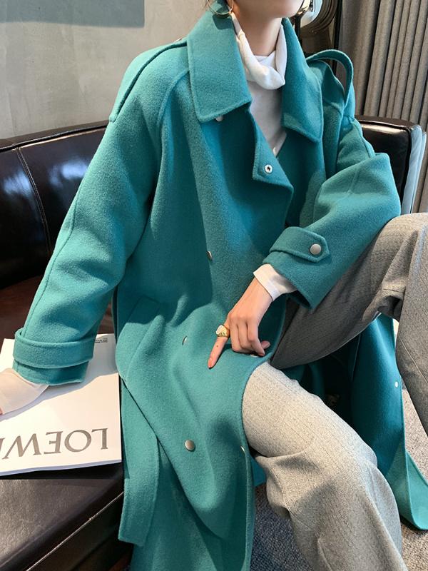 Spring Autumn 95% Wool Coat Female Elegant Long Cashmere Woolen Jacket Women Manteau Femme Hiver 2020 Fit Blend Coat 8265, Green
Spring Autumn 95% Wool Coat Female Elegant Long Cashmere Woolen Jacket Women Manteau Femme Hiver 2020 Fit Blend Coat 8265, Green