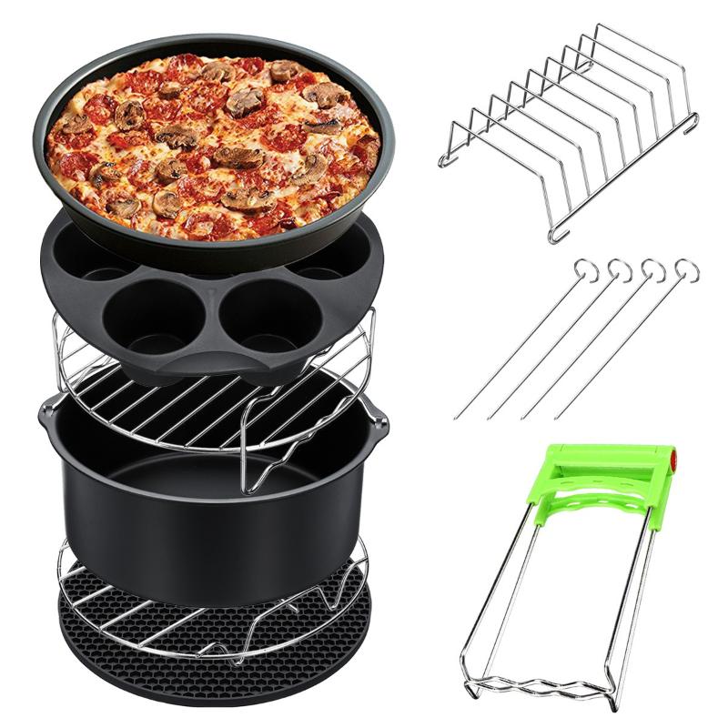 High Quality Air Fryer Accessories 8 Inch for Gowise Cozyna and Secura, Set of 8, Fit all Airfryer 3.7 4.2 5.3 5.8QT
High Quality Air Fryer Accessories 8 Inch for Gowise Cozyna and Secura, Set of 8, Fit all Airfryer 3.7 4.2 5.3 5.8QT