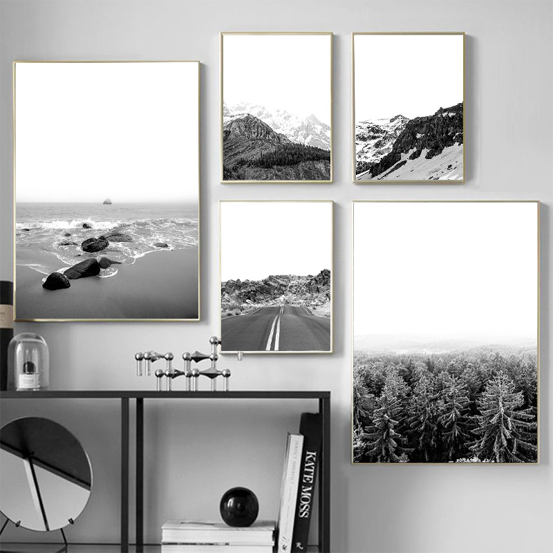 Black White Nature Landscape Beach Forest Mountain Canvas Psoter Nordic Wall Art Print Painting Living Room Decorative Picture
Black White Nature Landscape Beach Forest Mountain Canvas Psoter Nordic Wall Art Print Painting Living Room Decorative Picture