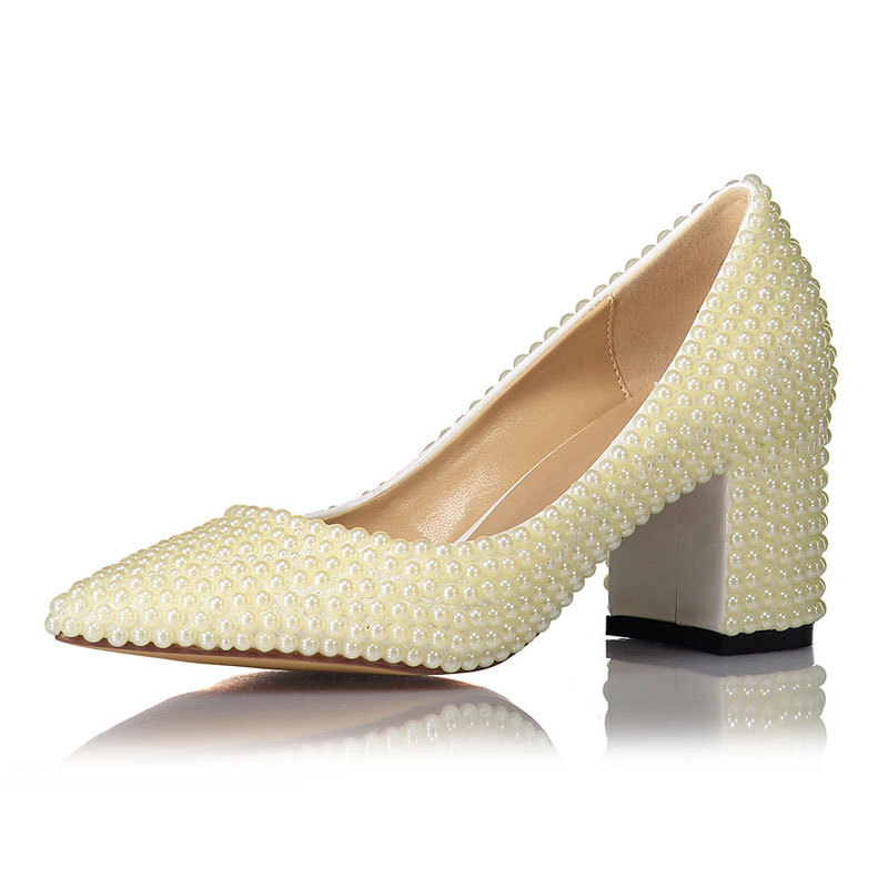 Dream2020 Handmade Women's Beige White Bridal Pearl Thick Wedding Dress High Heel Pointed Shoes, Red
Dream2020 Handmade Women's Beige White Bridal Pearl Thick Wedding Dress High Heel Pointed Shoes, Red