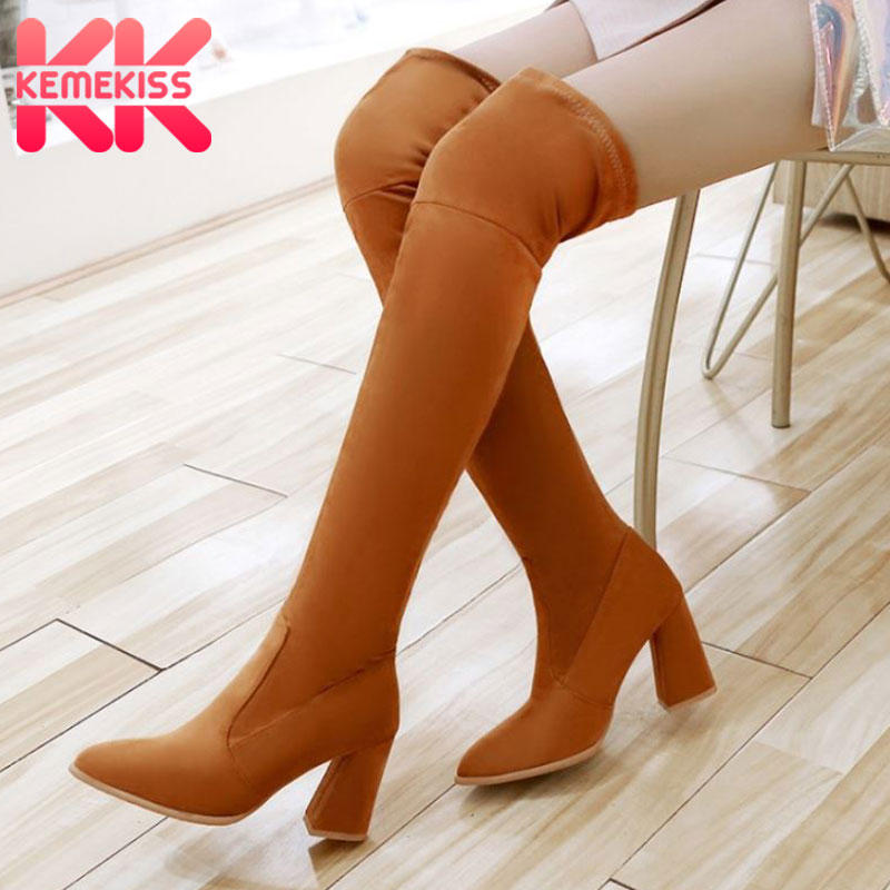 KemeKiss Fashion Women Western Style Luxury Boots Square Heels Over The Knee Boots Suede Leather Botas Footwear Size 34-43, Black
KemeKiss Fashion Women Western Style Luxury Boots Square Heels Over The Knee Boots Suede Leather Botas Footwear Size 34-43, Black
