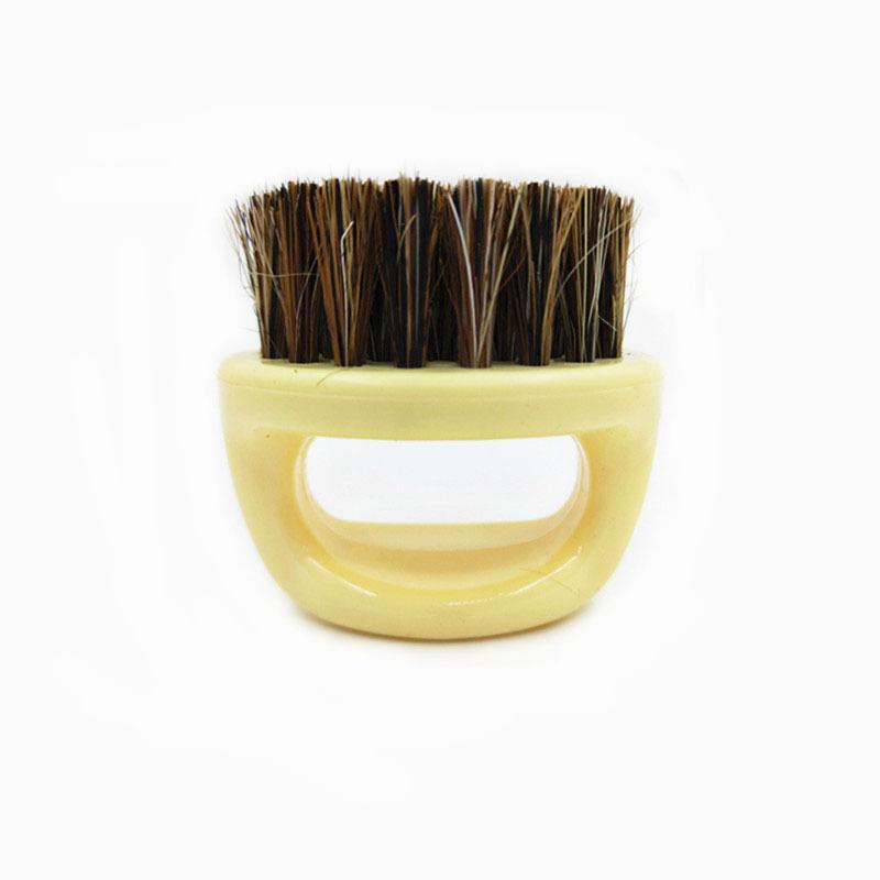 Horse Bristle Shaving Brush Portable Plastic Barber Beard Cleaning Appliance Shave Tool Razor Brush with Handle for Men