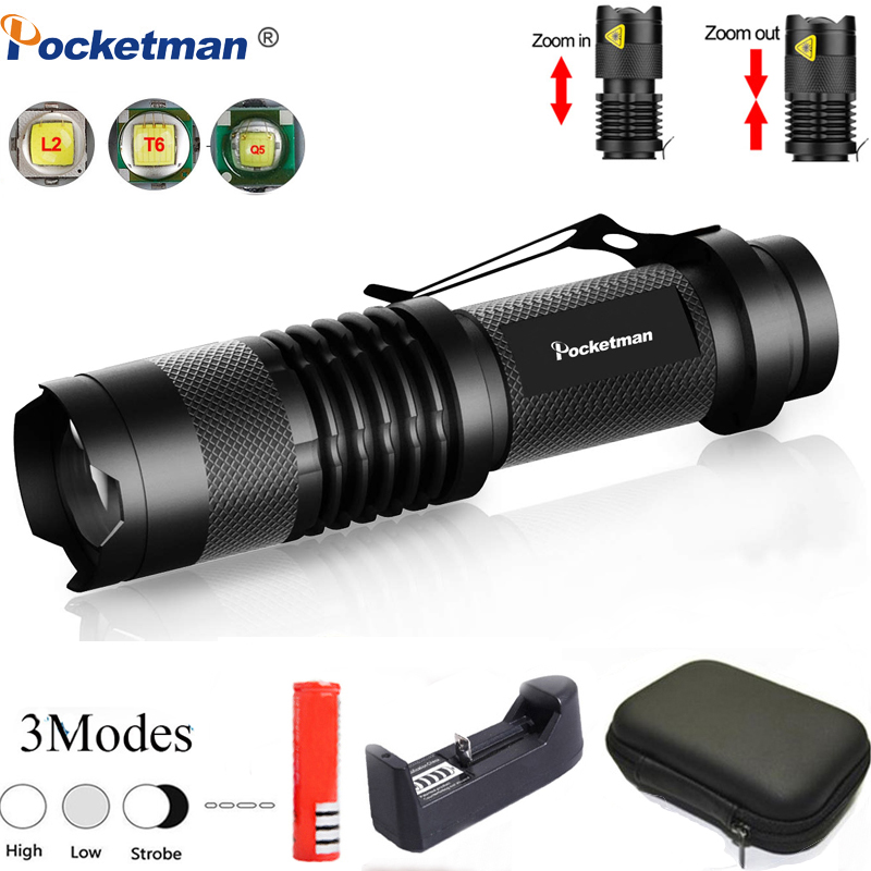 Flashlights Torches Protable Led Fishing Bicycle Light Zoom Torch Q5/T6/L2 Linterna Lanterna Waterproof Use 14500/18650 Battery
Flashlights Torches Protable Led Fishing Bicycle Light Zoom Torch Q5/T6/L2 Linterna Lanterna Waterproof Use 14500/18650 Battery