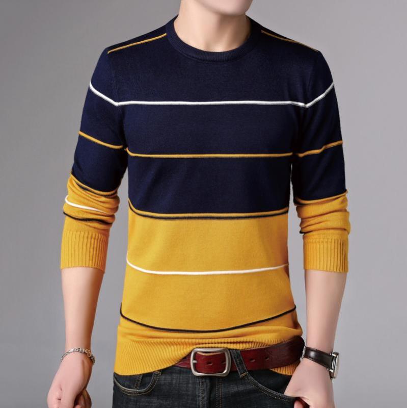 New Autumn Spring Men's Sweater Mens Pullover Striped Slim Fit Long Sleeve Clothing Knitred Woolen Casual Clothes, Black
New Autumn Spring Men's Sweater Mens Pullover Striped Slim Fit Long Sleeve Clothing Knitred Woolen Casual Clothes, Black