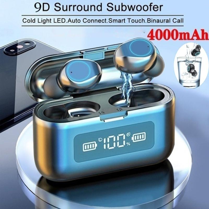 F9 TWS Bluetooth 5.0 Earphones Wireless Headphones 9D Hifi Stereo Earbuds Waterproof Mini Earphones Music Headsets LED Display
F9 TWS Bluetooth 5.0 Earphones Wireless Headphones 9D Hifi Stereo Earbuds Waterproof Mini Earphones Music Headsets LED Display