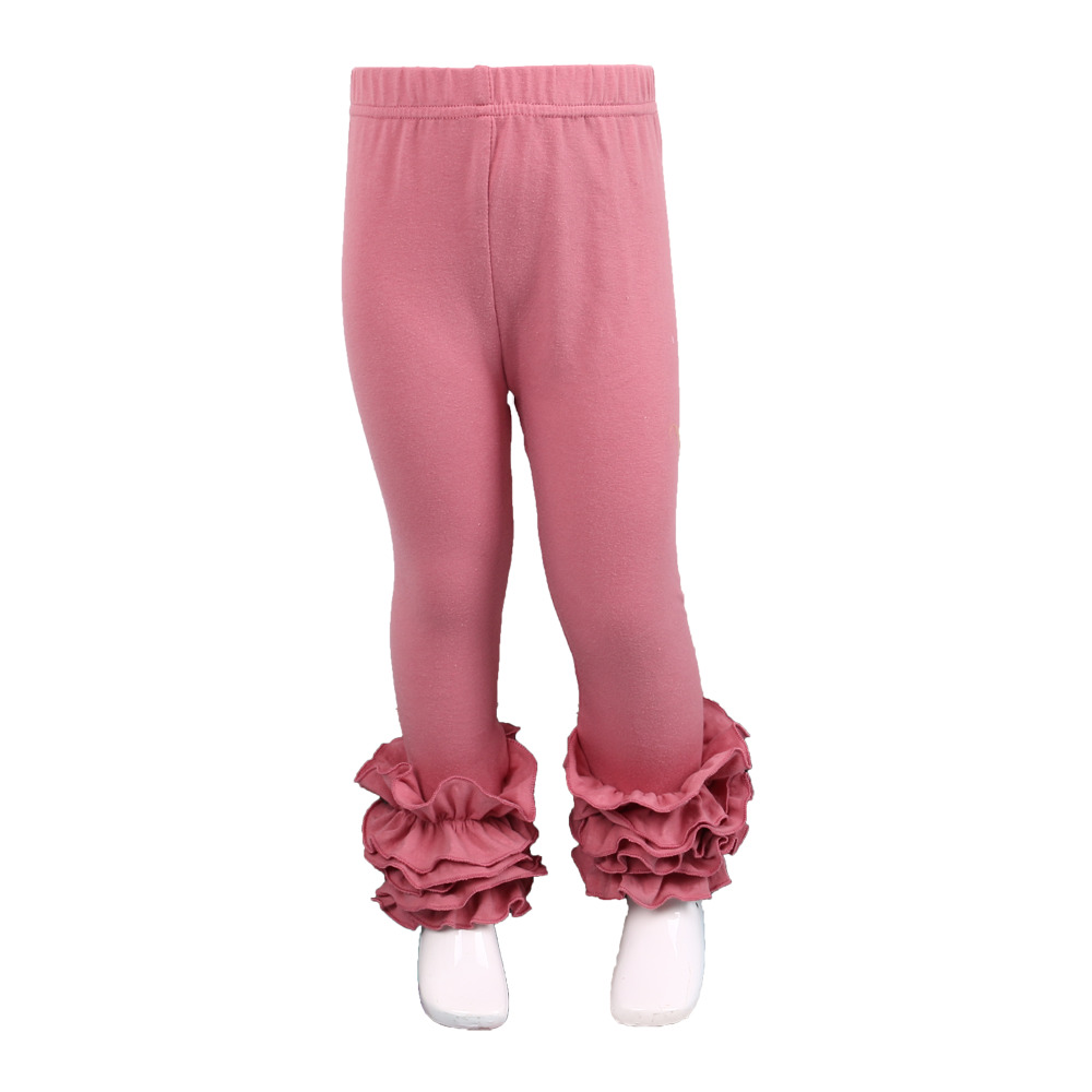 Toddler Little Girls Icing Ruffle Leggings Kids Long Boutique Trousers Baby Cotton Bottoms Elastic Waist Pants for girls MX200811