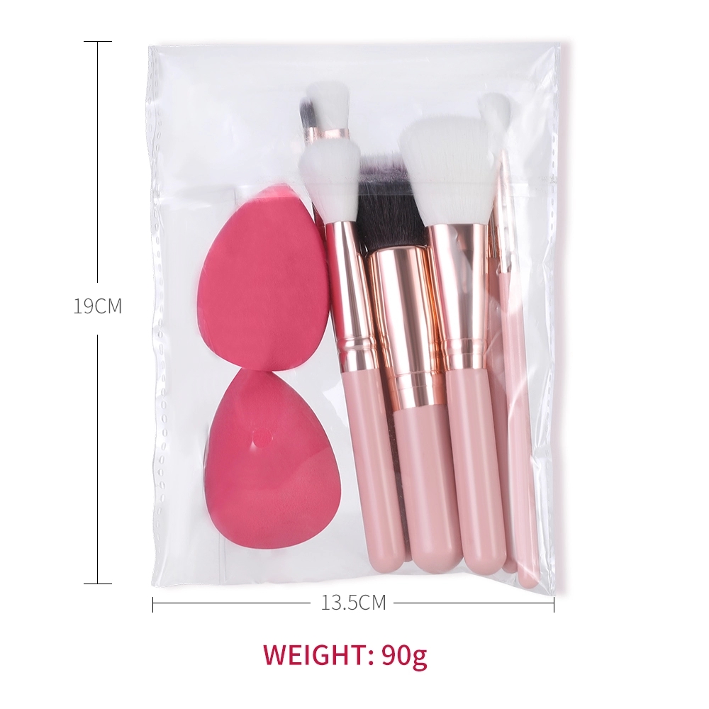 Wooden Makeup brushes with gift powder puff Short handle powder Cosmetics brush set Makeup brocha de maquillaje pinceles de maquillaje
