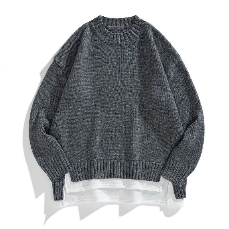 Winter Fake Two-piece Sweater Men's Warm Fashion Solid Color Casual Knitted Pullover Men Clothes Loose Mens Knitting Sweaters, Black
Winter Fake Two-piece Sweater Men's Warm Fashion Solid Color Casual Knitted Pullover Men Clothes Loose Mens Knitting Sweaters, Black