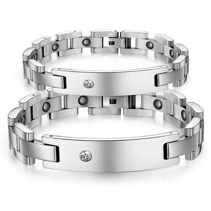 Top Quality Punk Style Stainless Steel Black Magnet Bracelets Bangles Silver Color Fashion couple Jewelry Gift for Women Men
Top Quality Punk Style Stainless Steel Black Magnet Bracelets Bangles Silver Color Fashion couple Jewelry Gift for Women Men