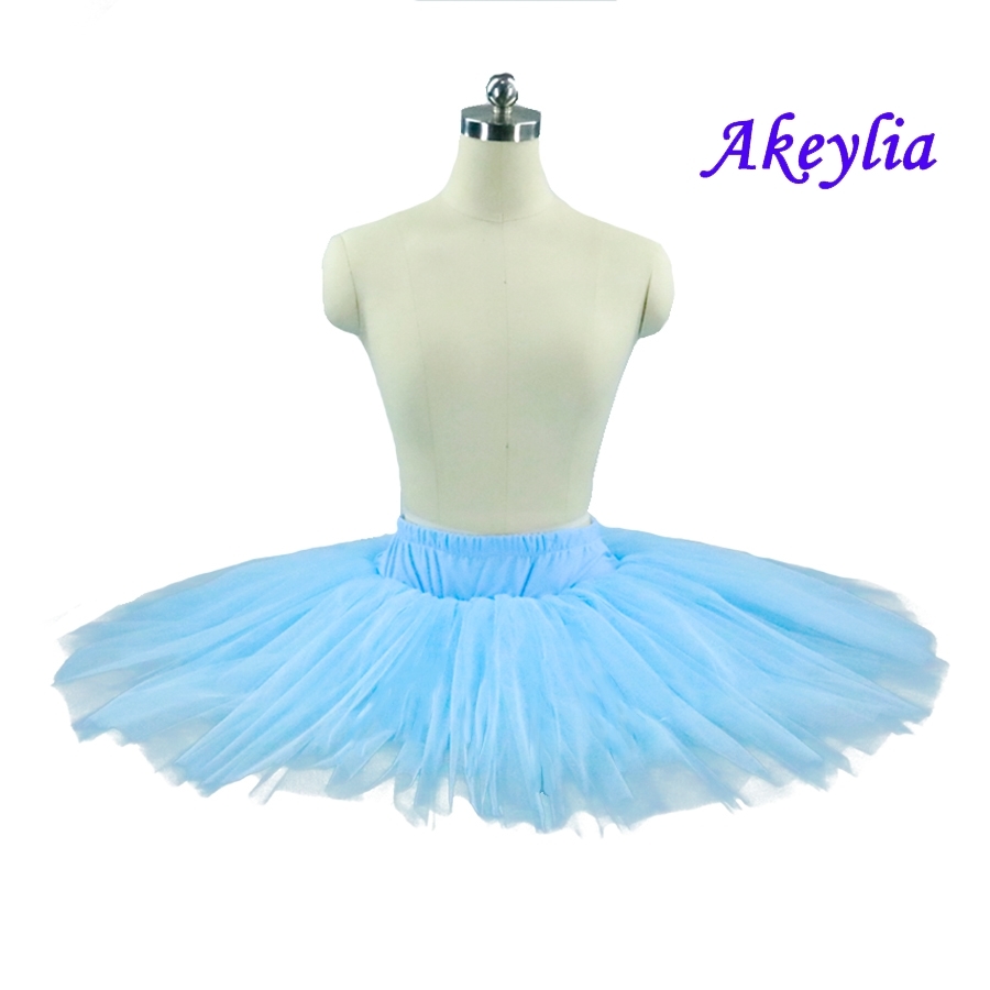 Firm Tulle Black Professional Half Ballet Tutu Professional Ballet Tutus Pancake Practice Rehearsal Platter Ballet Half Tutus CX20