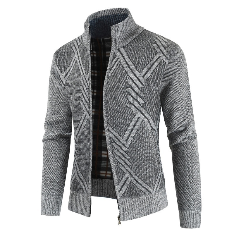 Geometric Printed Man Cardigan Knitted Sweater Coat Autumn Winter Men clothing Solid Casual Jacket Cardigan Zip Sweater, Lightgray
Geometric Printed Man Cardigan Knitted Sweater Coat Autumn Winter Men clothing Solid Casual Jacket Cardigan Zip Sweater, Lightgray