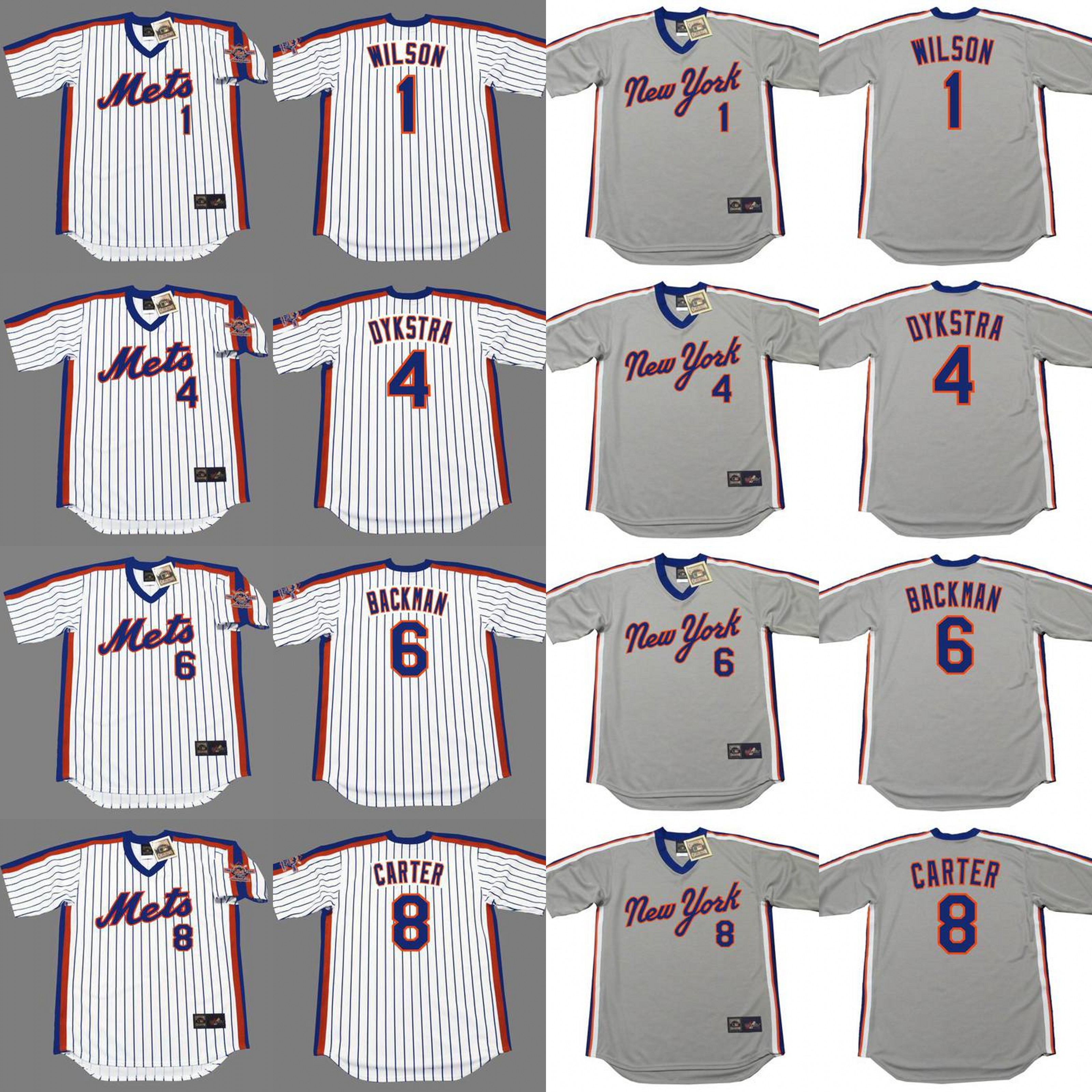 New York 1 MOOKIE WILSON 4 DYKSTRA 8 GARY CARTER 6 WALLY BACKMAN baseball jersey stitched, Black
New York 1 MOOKIE WILSON 4 DYKSTRA 8 GARY CARTER 6 WALLY BACKMAN baseball jersey stitched, Black