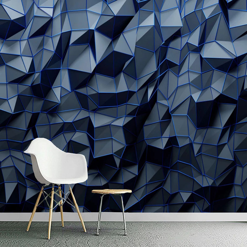 Custom Mural Wallpaper Modern Retro Abstract Navy Blue Geometric Polygon Wall Painting Living Room Office Studio 3D Wall Papers, As pic 
Custom Mural Wallpaper Modern Retro Abstract Navy Blue Geometric Polygon Wall Painting Living Room Office Studio 3D Wall Papers, As pic