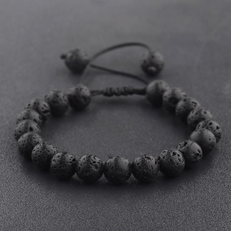 Yingwu Black Lava Healing Beaded Bracelet Natural Lava Stone Diffuser Bracelet Jewelry High Quality Energy 
Yingwu Black Lava Healing Beaded Bracelet Natural Lava Stone Diffuser Bracelet Jewelry High Quality Energy