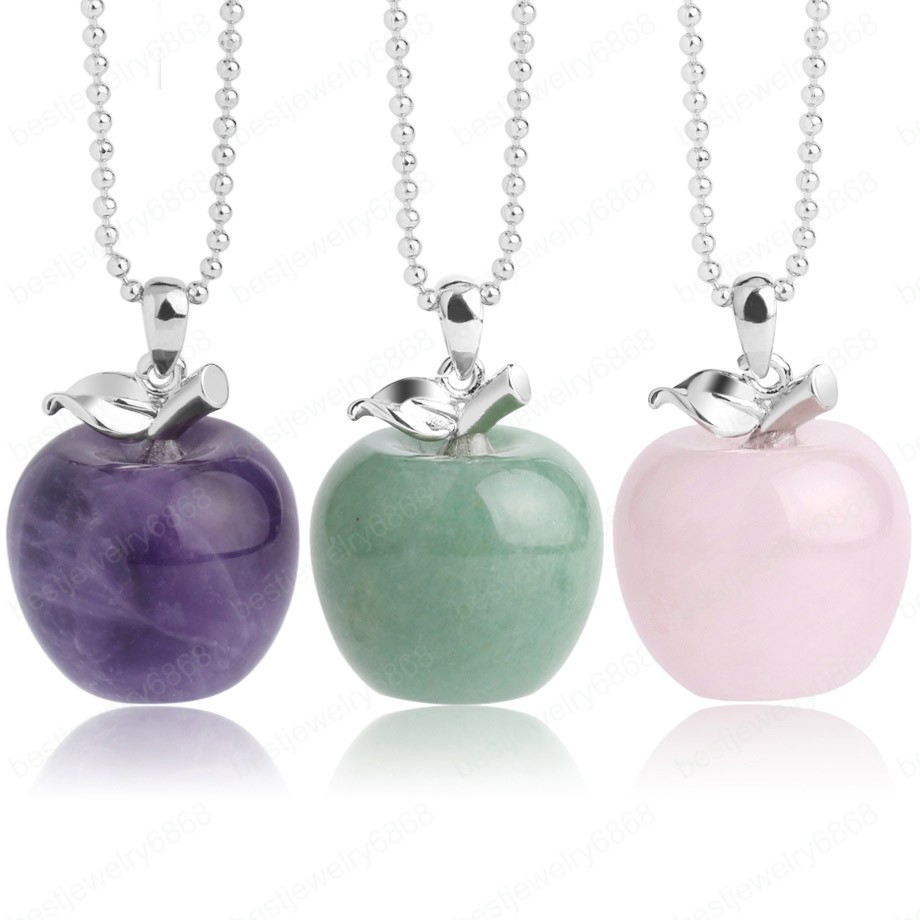 Hot Sale Suspension Apple Natural Stone Pendant Crystal Pendants Quartz Bead Necklaces Fashion Jewelry for Female Women Gift
Hot Sale Suspension Apple Natural Stone Pendant Crystal Pendants Quartz Bead Necklaces Fashion Jewelry for Female Women Gift
