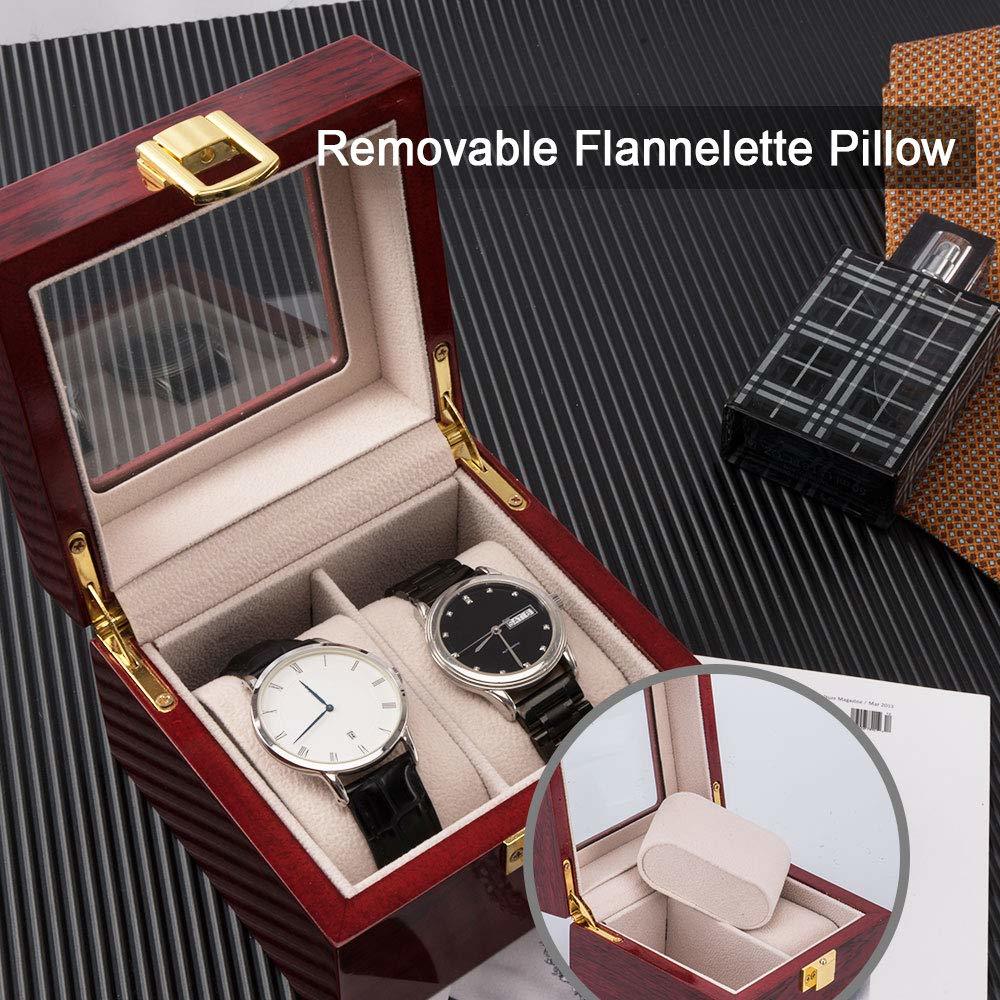 Luxury Wooden Watch Box Watch Holder Box For Watches Men Glass Top Jewelry Organizer Box 2 3 5 12 Grids Watch Organizer New D40 CX200807