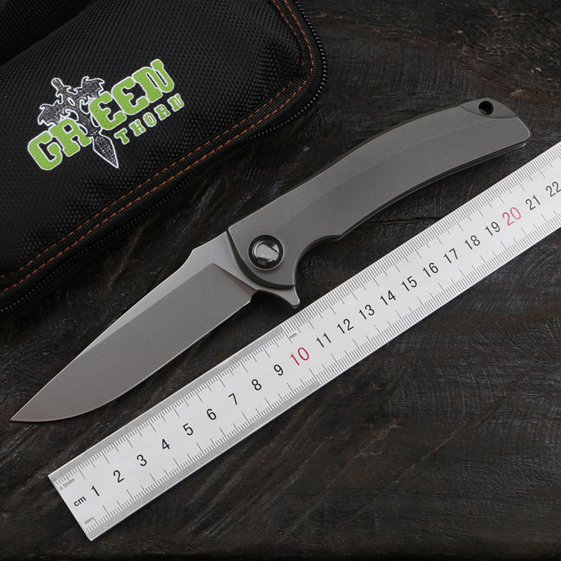 Green thorn overkill fin quick open D2 blade titanium alloy handle camping outdoor survival knife practical knife EDC tool
Green thorn overkill fin quick open D2 blade titanium alloy handle camping outdoor survival knife practical knife EDC tool