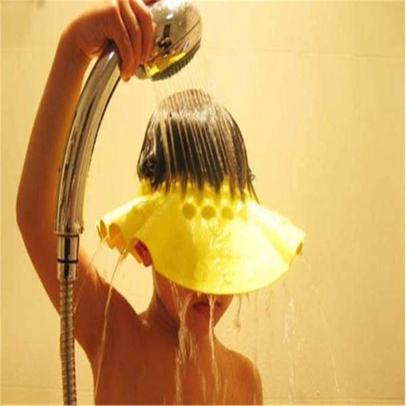 1PCS Soft Adjustable Baby Shower Cap Prevent Water Into Ear Protect Children Kid Shampoo Bath Wash Hair Shield Hat Waterproof - view 6