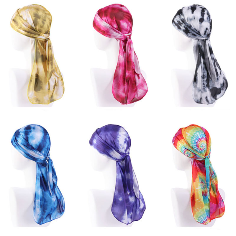 Men Women Tie-dye Print Satin Bandana Turban Long tail Headband Pirate Hat Hip Hop Hair Accessories
Men Women Tie-dye Print Satin Bandana Turban Long tail Headband Pirate Hat Hip Hop Hair Accessories