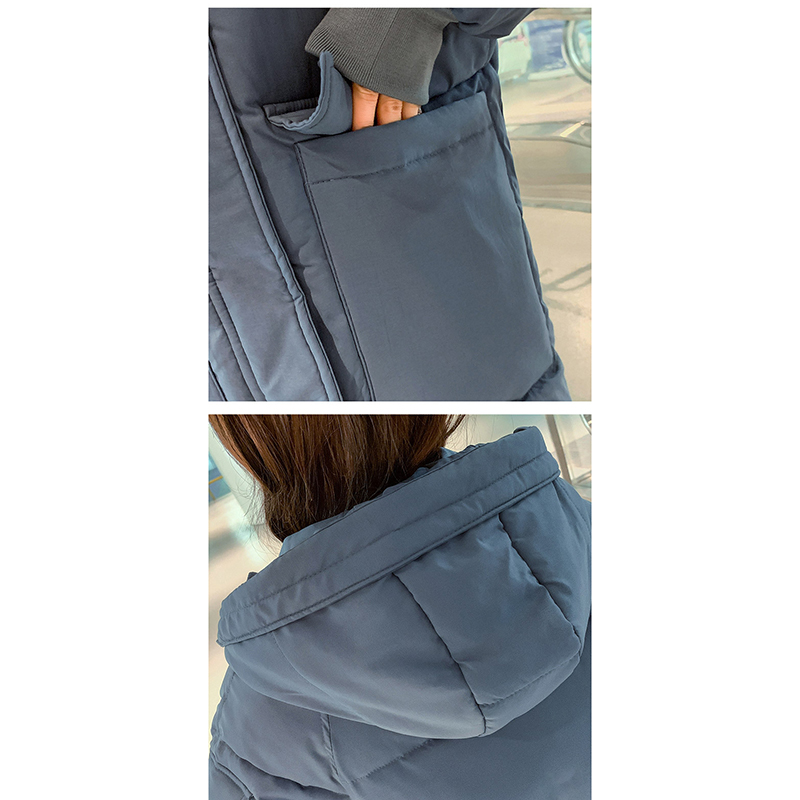 Women's Down & Parkas Winter Jacket Women Overcoat Medium Long Loose Hooded Big Pockets Ladies Cotton Coat Thick Parker Jackets1